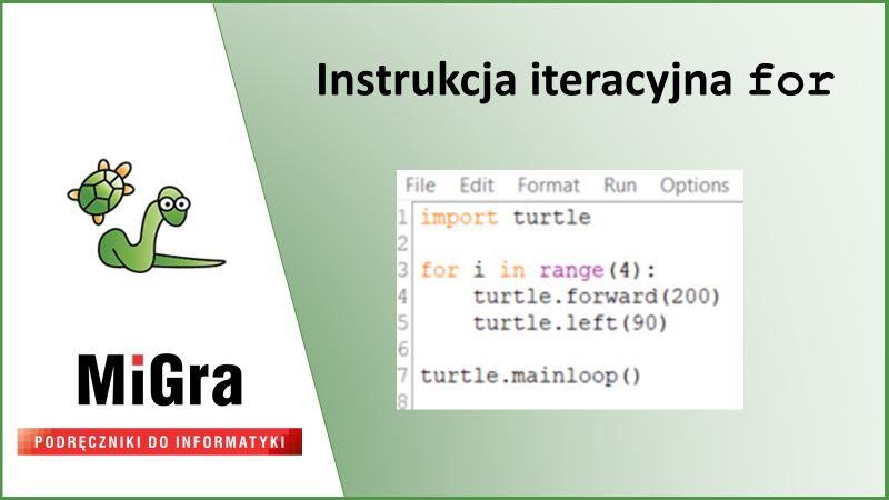 Instrukcja iteracyjna for